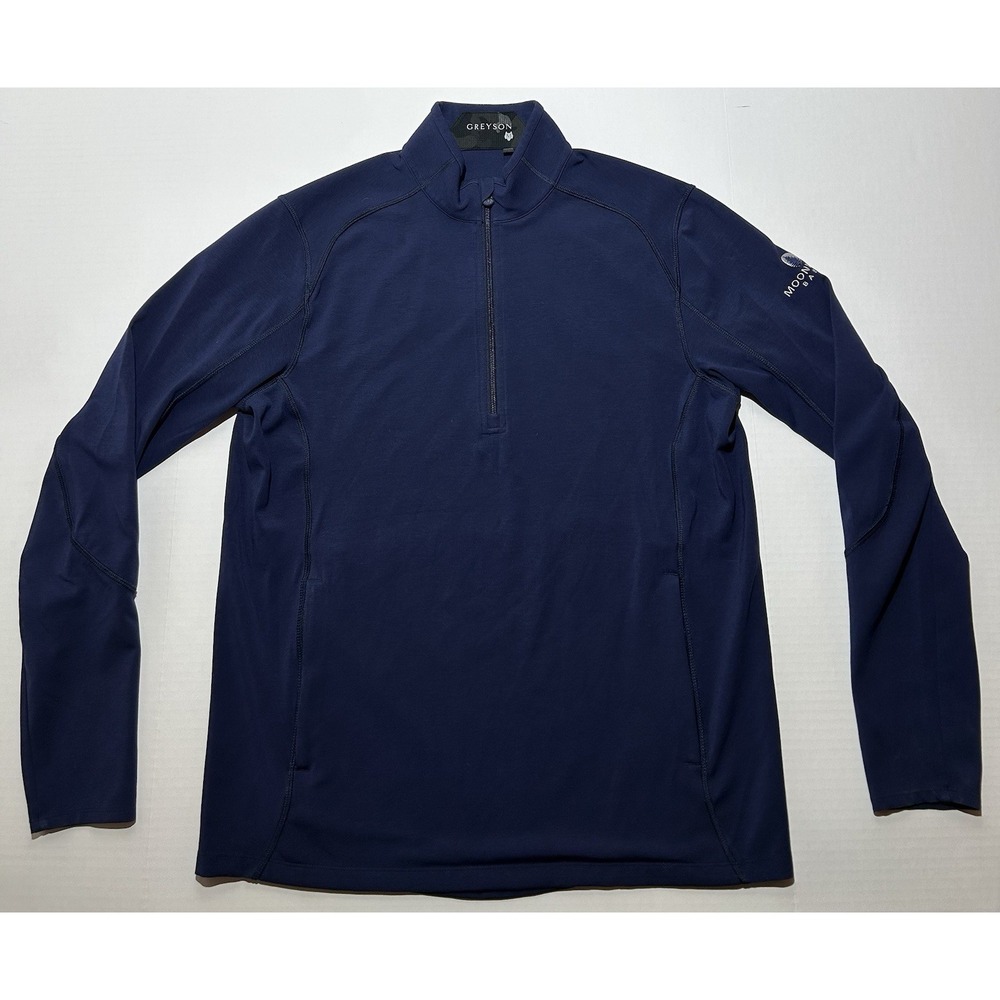 Greyson Pullover Mens Medium Wolf 1/4 Zip Long Sleeve Golf Performance EUC